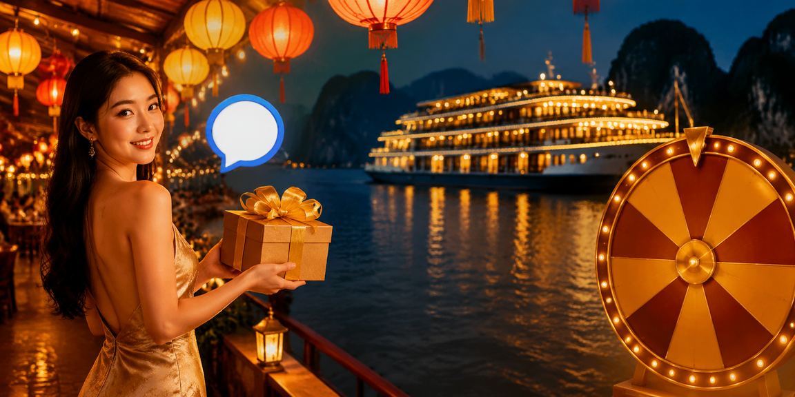 Người dùng tham gia rút thưởng may mắn tại chợ đêm vịnh Hạ Long