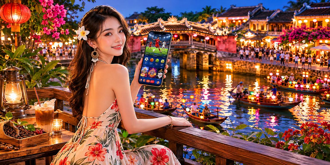 Người chơi thưởng thức trò chơi casino tại Hội An cùng ly cà phê